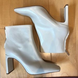 Zara White Booties
